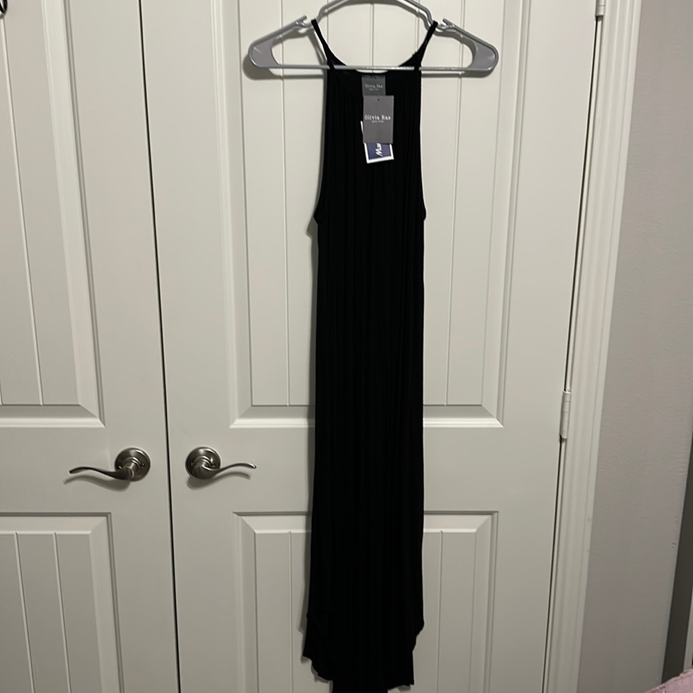 Olivia Rae Thin Strap Maxi Angled Hem Dress M